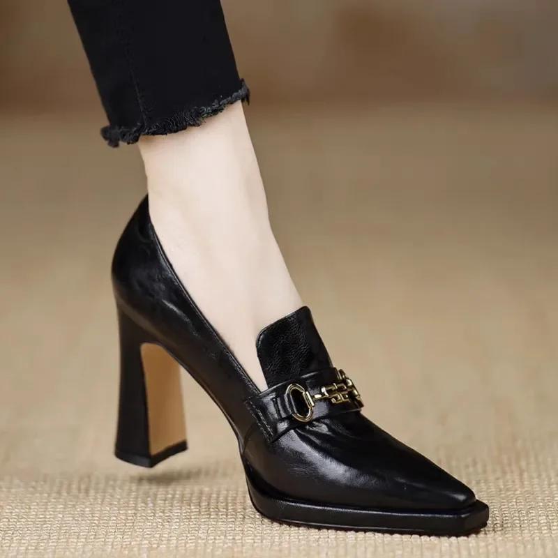 Luxury High Heels Women's Fashion 2025 Spring and Autumn Slippers Thick Heel Designer Casual Shoes Only Zapatos De Mujer