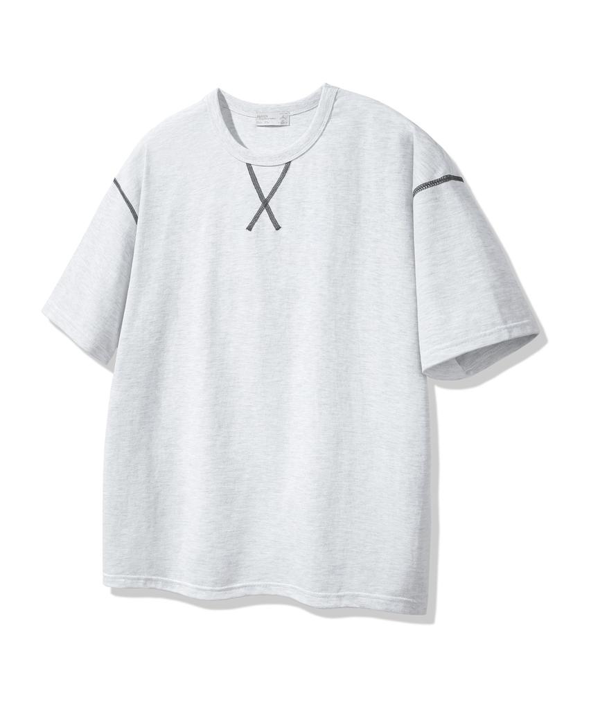 BAKKEN [Men] Color Block Stitch Point Short Sleeve T-Shirt Bk4216 (4 Colors)