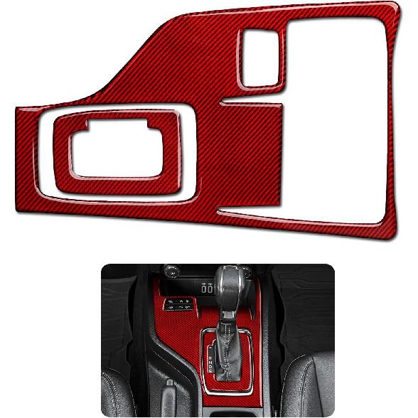 Car Sticker Carbon Fiber Center Console Gear Shift Indicator Panel Cover Trim for Ford Ranger XLT Lariat XL      Decal Accessories Red