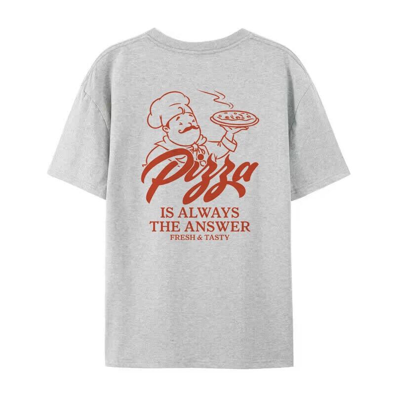 Women Retro Style Pizza Funny Tshirts Cute Foodie Pizza Lover T Shirt Summer Fashion Vintage Streetwear Tops Unisex Clothing