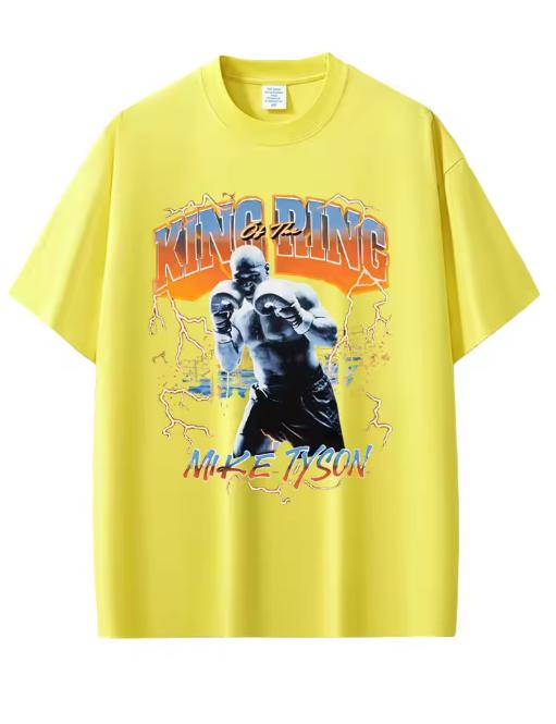 T-shirt Graphique Roi de l'Arène Mike Tyson Unisexe Unisexe Hip Hop Vintage T-shirt Unisexe Fitness Gym Respirant Coton Pur T-shirts