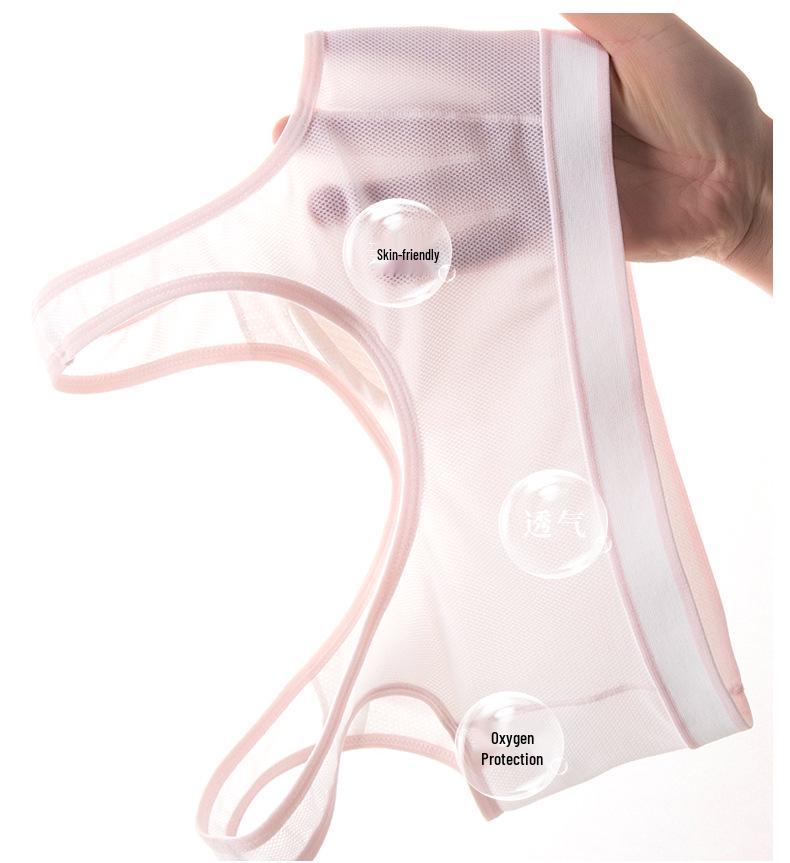 Girls' Breathable Shockproof Sports Vest - Quick-Dry Mesh Bra for Summer