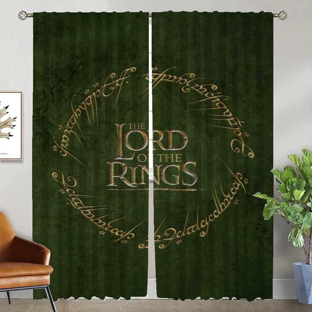 The L-Lord of the Ringes Anti-mosquito Curtains for Living Room Curtain Tulle for Bedroom Shades Partition Curtains 2 Pieces