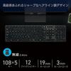 OHM Electric PCGEAR Wireless Bluetooth Keyboard, Black, PC-SKW41 K, 01-3515