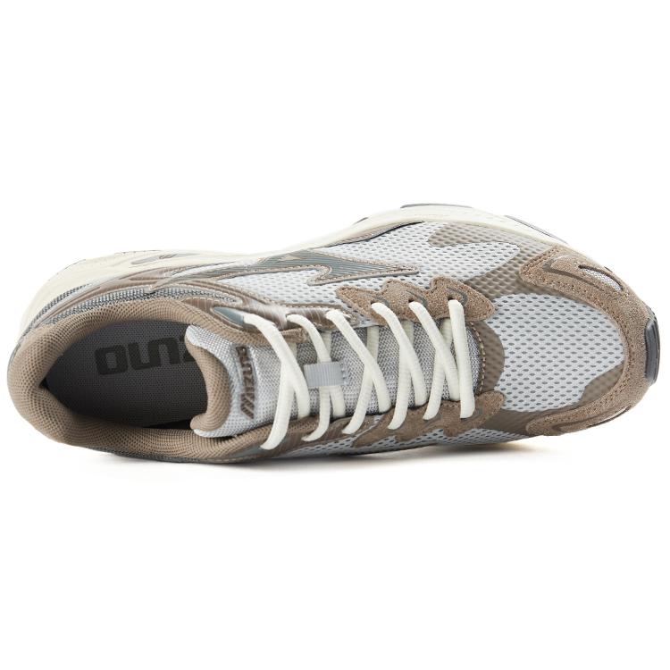 Mizuno Racer S Cushioning Slip Resistant Abrasion Resistant Breathable Low top Training Running Shoes Unisex Gray White D1GH223516