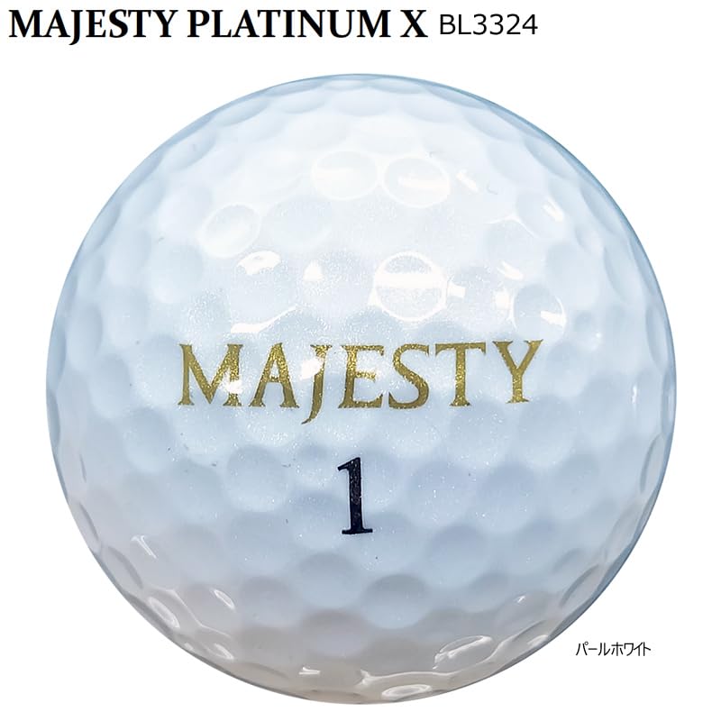 Majesty golf PLATINUM pearl 1 dozen 4-piece balls, X, BL3324, white, (12 balls)