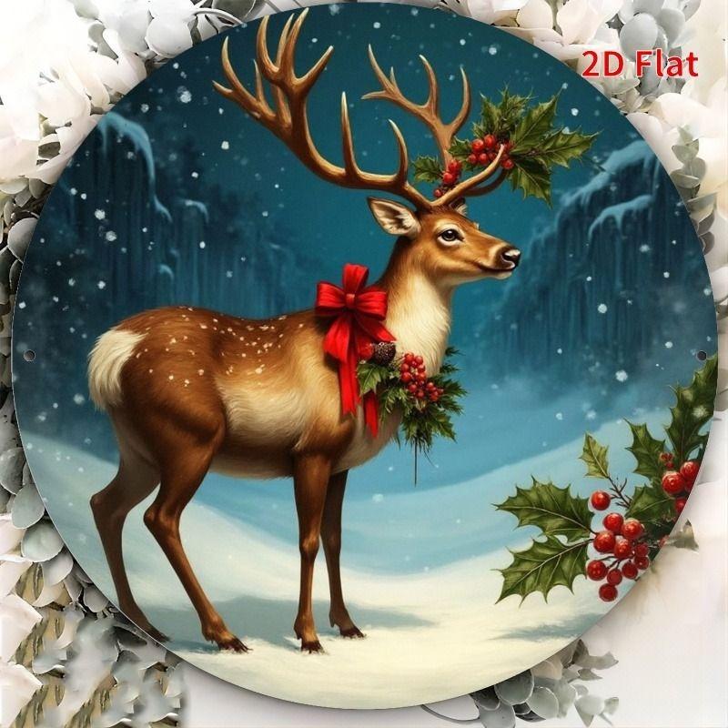 2D Flat Hanging Decorative Metal Sign Hand Painted Art