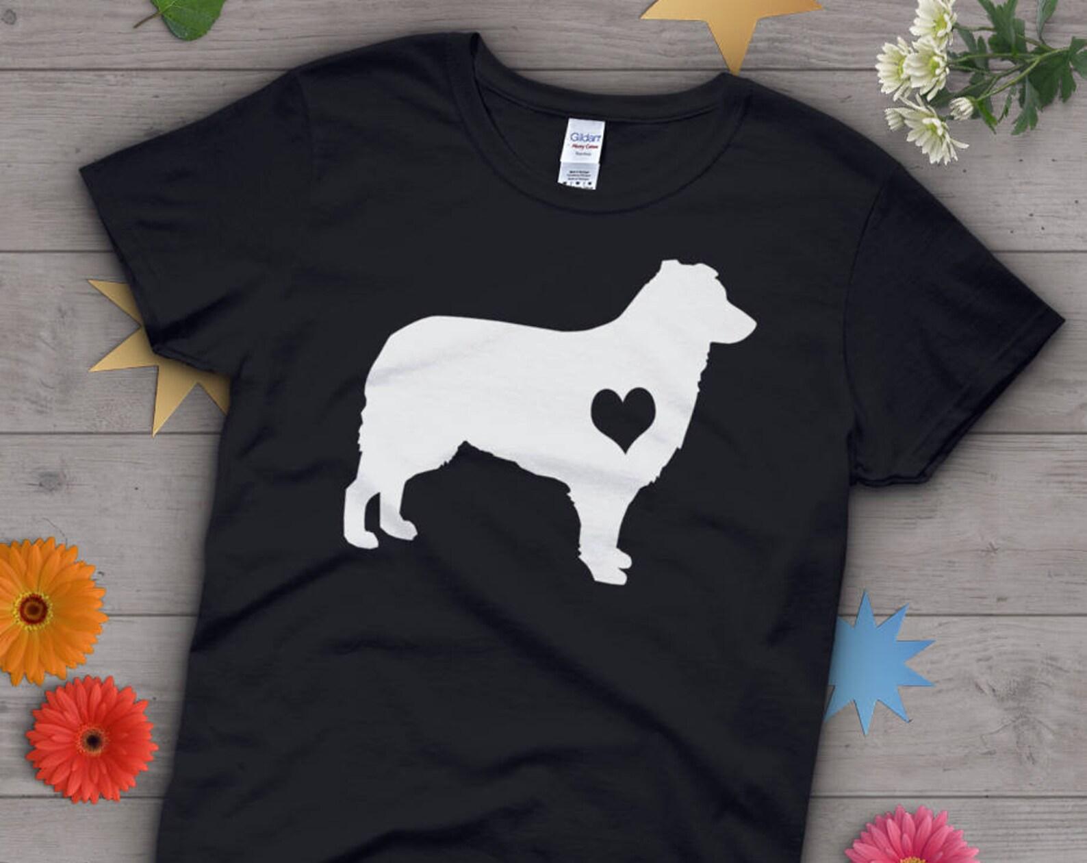 Australian Shepherd Shirt, , Dog Lover Gift, Cute Aussie Mom T-shirt, Aussie Shepherd Dog Lover TShirt, Pet Graphic Tee, Tops, Blue 150