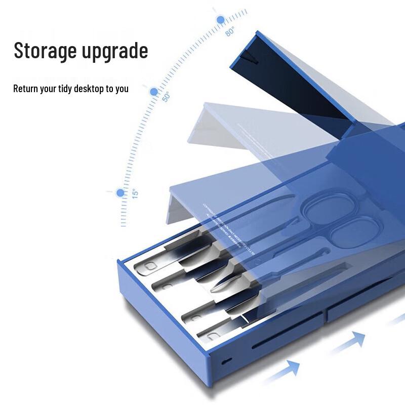 Qisu Sky Blue 7-Piece Nail Care Set