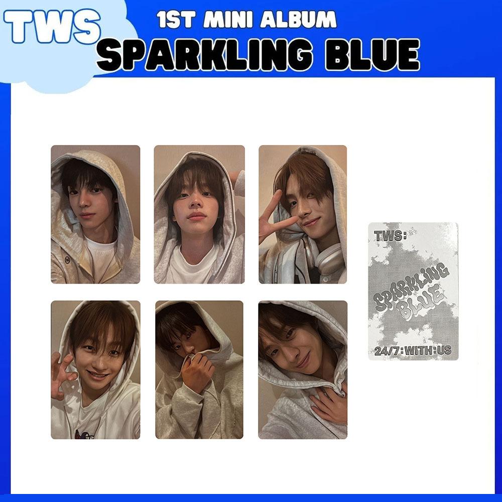 Kpop TWS Album Fotokarty 1. MINI SPARKLING BIUE LOMO Oboustranné Karty Karty Štěstí YOUNGJAE HANJIN KYUNGMIN Kolekce Fanoušků