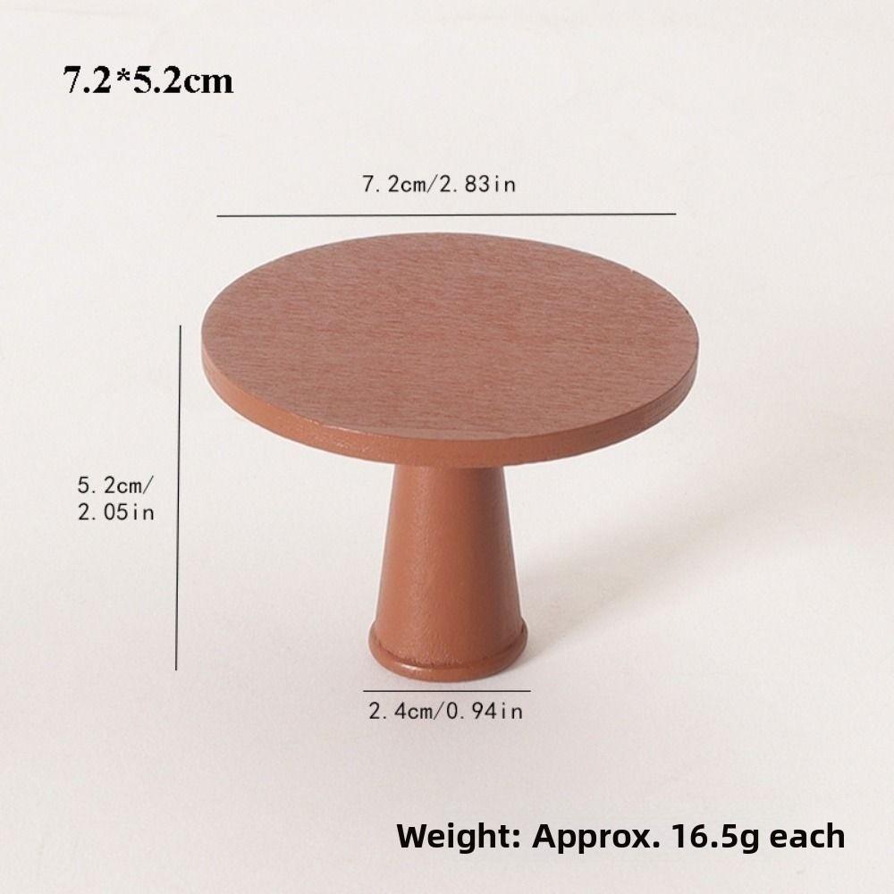 Multistyles Wood Coffee Dining Table Chairs Modern Simple Simulation End Table for OB11 Doll