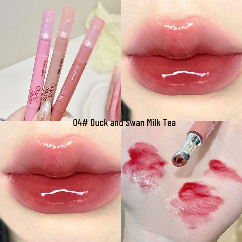 

PINKYFOCUS Dewy Clear Lip Gloss - Light, Glossy, Mirror-like Finish with a Plumping Effect.