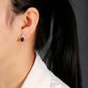 Classic Design 925 Sterling Silver Natural Garnet Women's Clasp Earrings Gemstone Fine Jewelry for Valentine's Gift