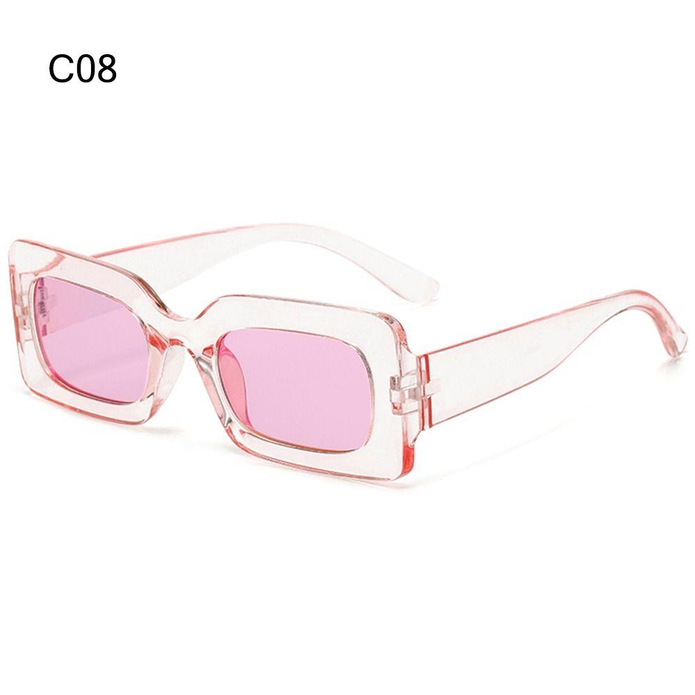Candy Color Rectangle Sunglasses for Women Men Y2K Sun Glasses Vintage Shades Eyewear UV400 Protection 90’s Party Favors