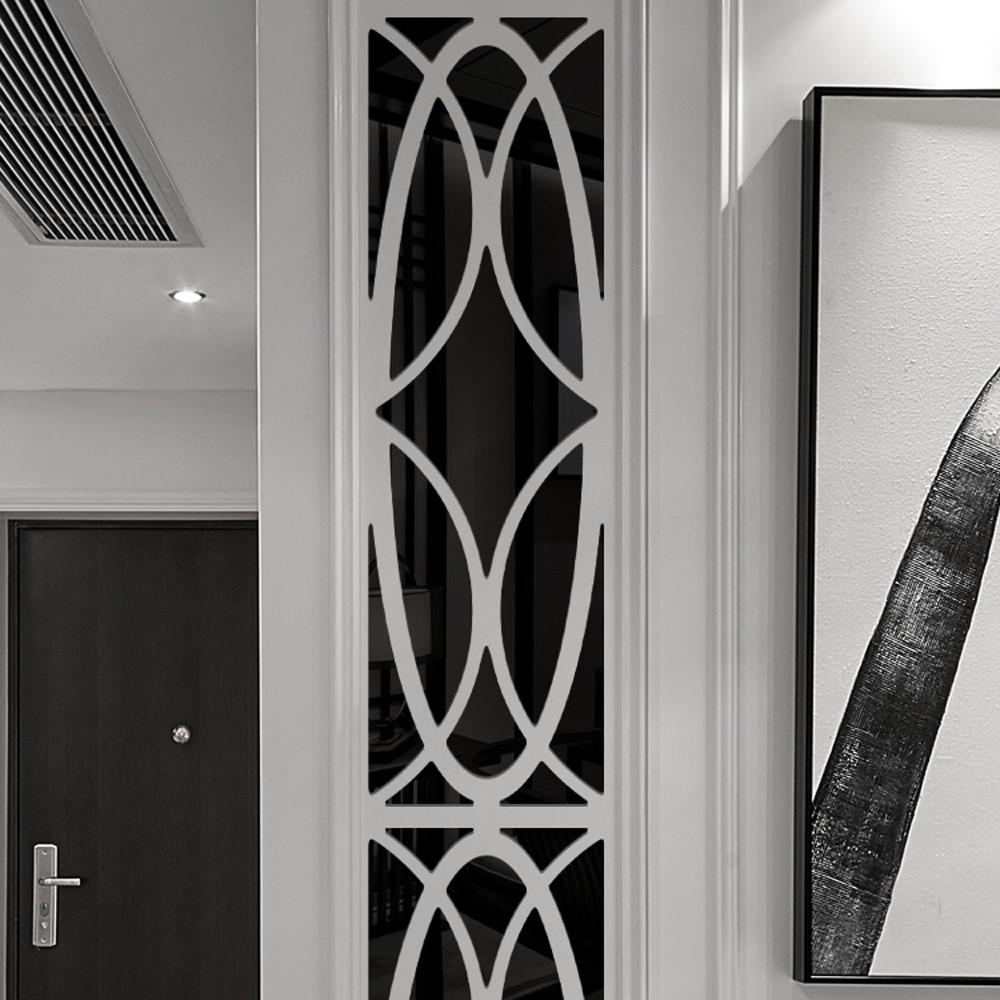 3D Modern Oglindă Flori Vinil Autocolant detașabil de perete Decor Home Decor Art DIY