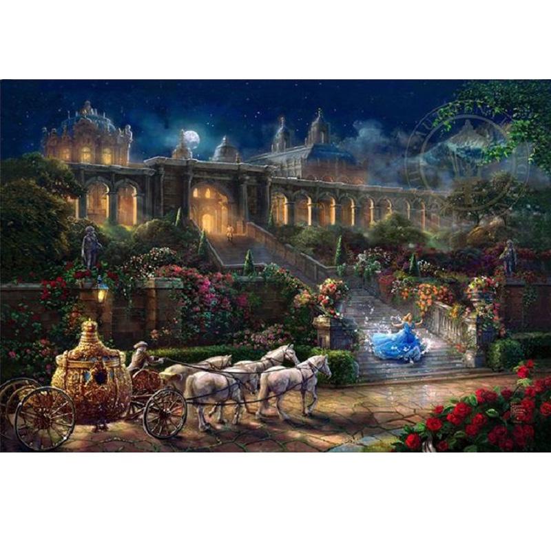 Mermaid Princess Canvas Wall Art Modern Fairy Tale Kids Room Decor Painting