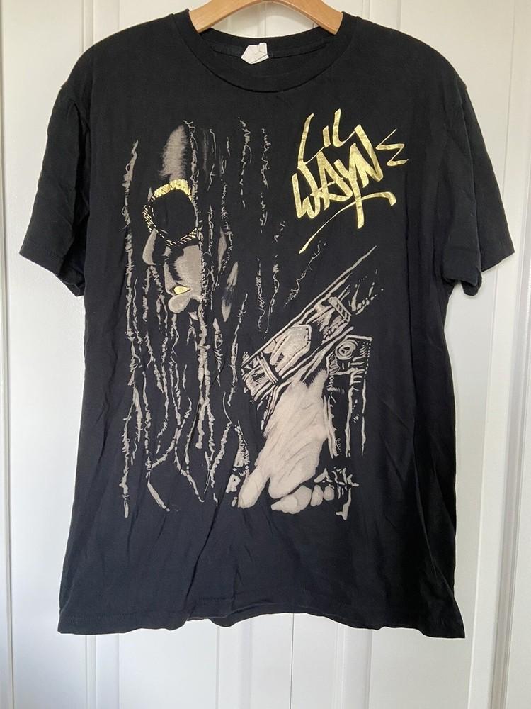 

Speacial Lil Wayne Rap Gold Metallic Black Concert Shirt S to 5XL ZL618 Unisex T-Shirt XL