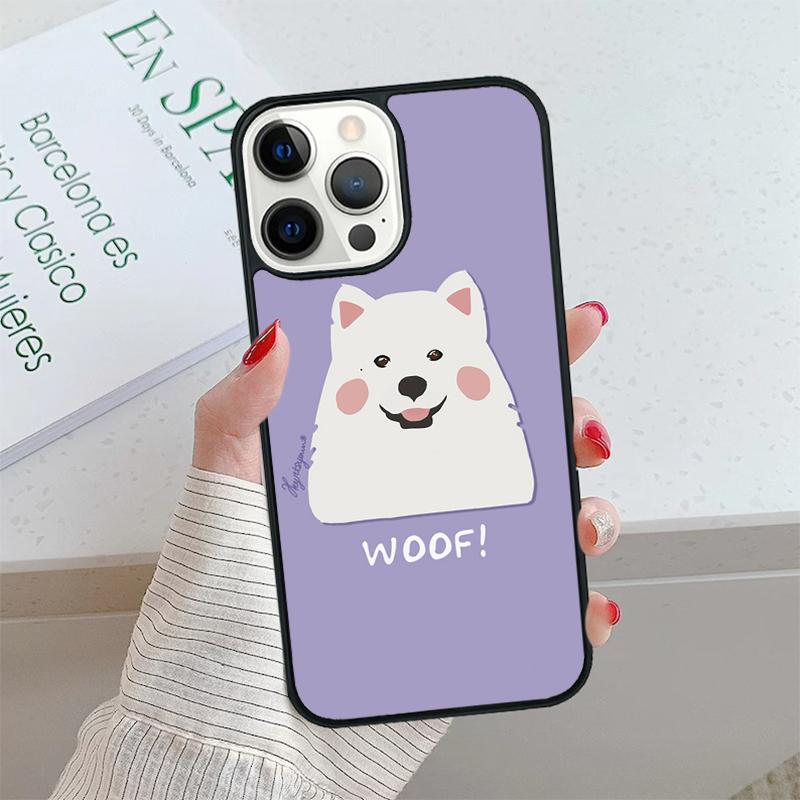 Cartoon Samoyed Dog Phone Case cover For iPhone 17 Air 15 16 16e 14 13 Pro Max Coque 12 11 Pro Max For Apple PLUS fundas