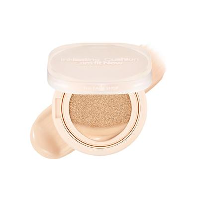 THE FACE SHOP Ink Lasting Cushion Slim Fit New #V201 12g Foundation Base Makeup for Fair Skin with High Coverage Korean Cosmetics