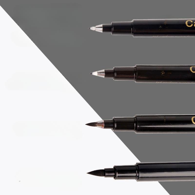 4 Stück/Set Schönschriftstift mit weichen Haaren, Große, Mittlere und Kleine Buchstaben, Sehr feines Skizzieren, Skizzieren kann mit Tinte hinzugefügt werden, Übungsheft-Kopie,