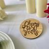 5Pcs Custom 25th 30th 40th Birthday Party Coasters Anniversary Favors Cheers To 25 Years Reunion Retirement Party Table Decor