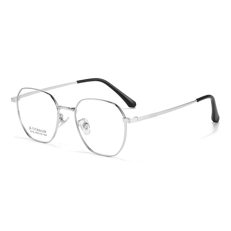 Ultra-Light Metal Glasses Frame Retro Polygonal Myopia Glasses High Quality Men S And Women S Fashion Danyang Glasses