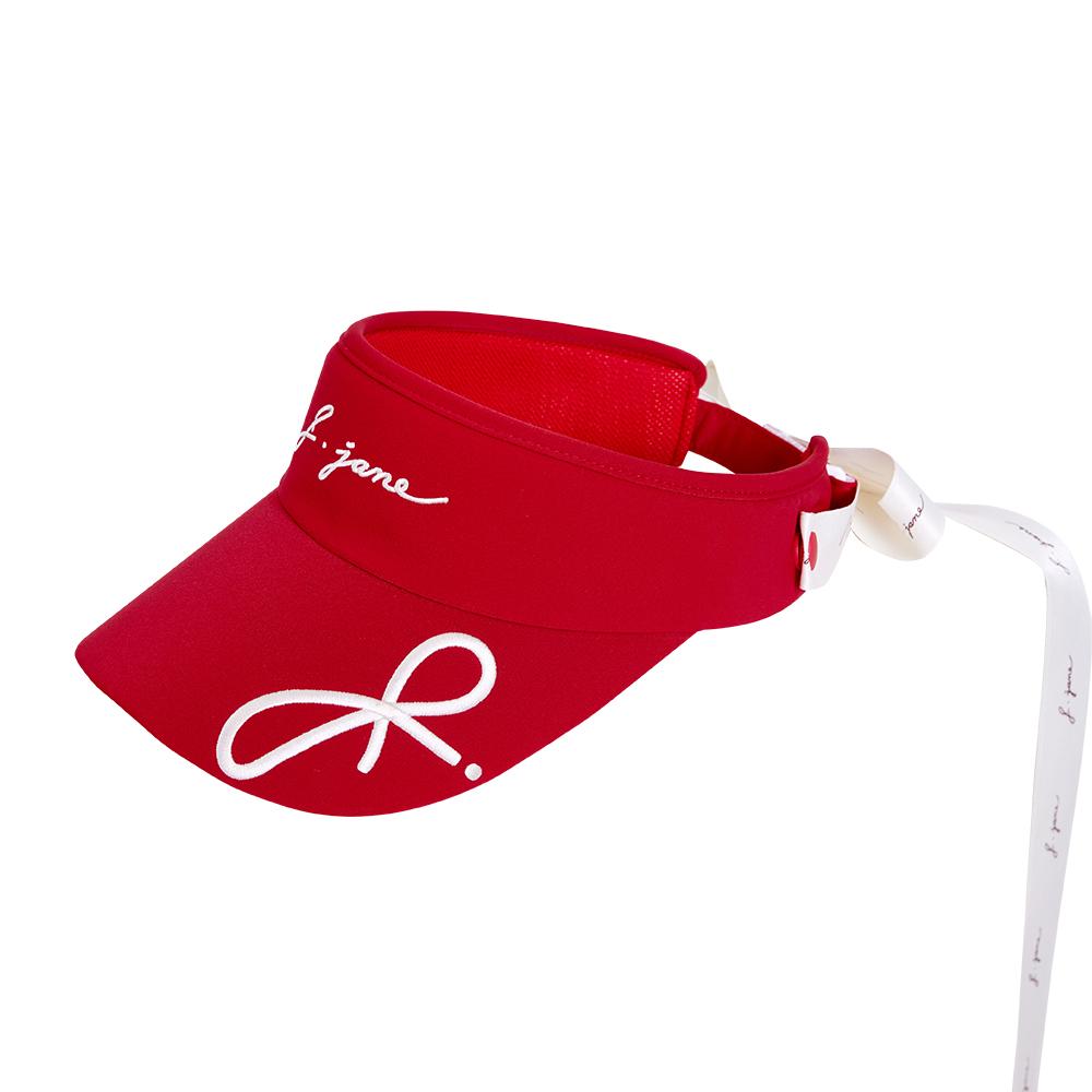 J.JANE Logo Ribbon Sun Cap (Rose Red)
