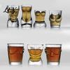 Occhiali a forma di torso umano in vetro senza piombo per feste, Mini bicchiere da liquore a forma di torso umano divertente, Bicchiere da bar creativo e resistente, Regalo unico per feste di adulti