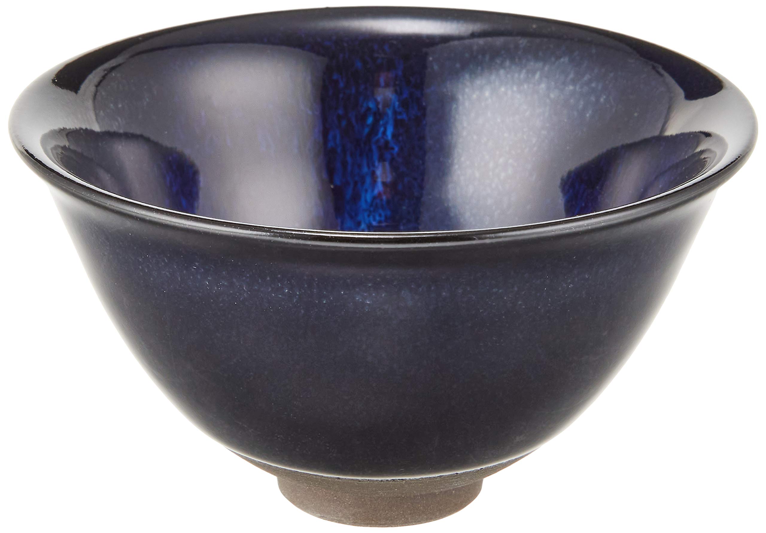 

Kyoyaki, Kiyomizu-yaki, Touan Kiln, Sake Cup, Nebula Tenmoku, kta849-01