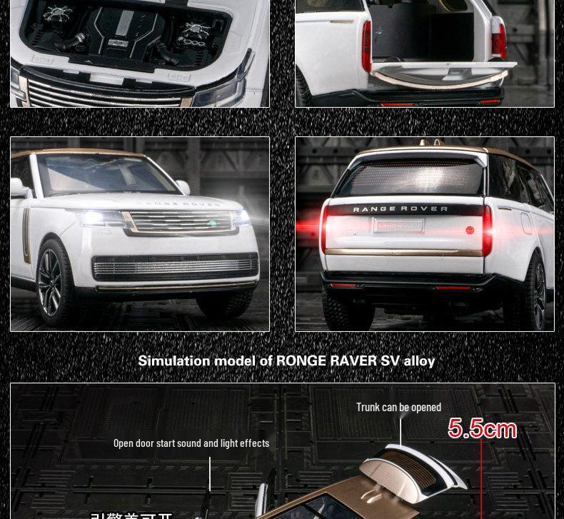 Qiyi Q3005A 2022 Range Rover Alloy Off-Road 6-Door Sound & Light Pull-Back Toy Car Model Ornament