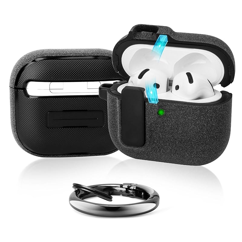 

AirPods 4th generation case Compatible with TPU, with hook, magnetic elastic cover design, anti-scratch, dustproof, shock-absorbing firm protective