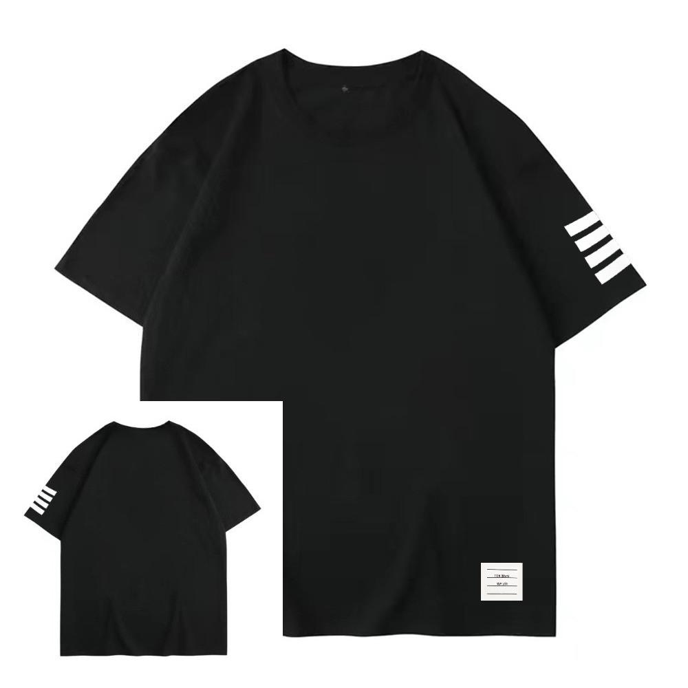 Thom Browne America Summer Men's T Shirt Classic Print Pure Cotton Casual Sport Round Neck Short Sleeve Casual Street Tee