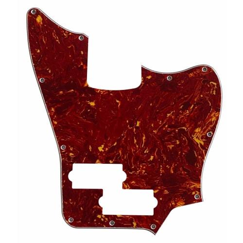 Guitar Pickguard for Squier Jaguar Bass VM Style Guitar Pickguard with Scratch Plate (4-Ply Red Tortoise)