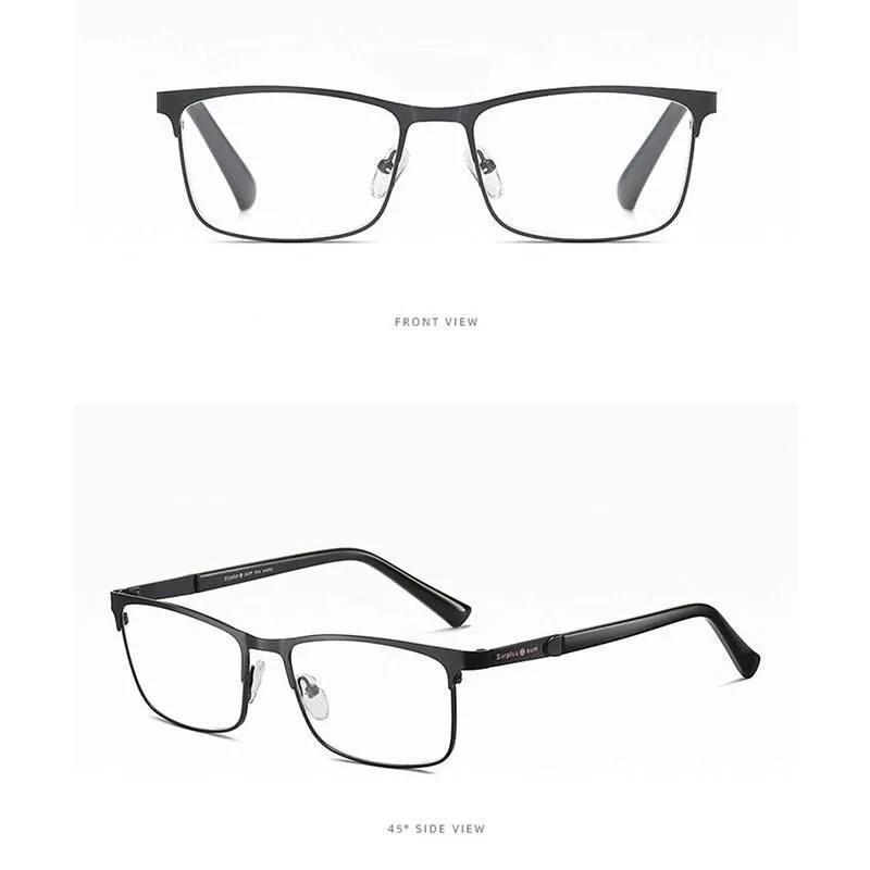 Classic Reading Glasses Metal Frame Men Anti Blue Light Business Presbyopic Glasses Optical Eyewear Vision Care +1.0~+4.0