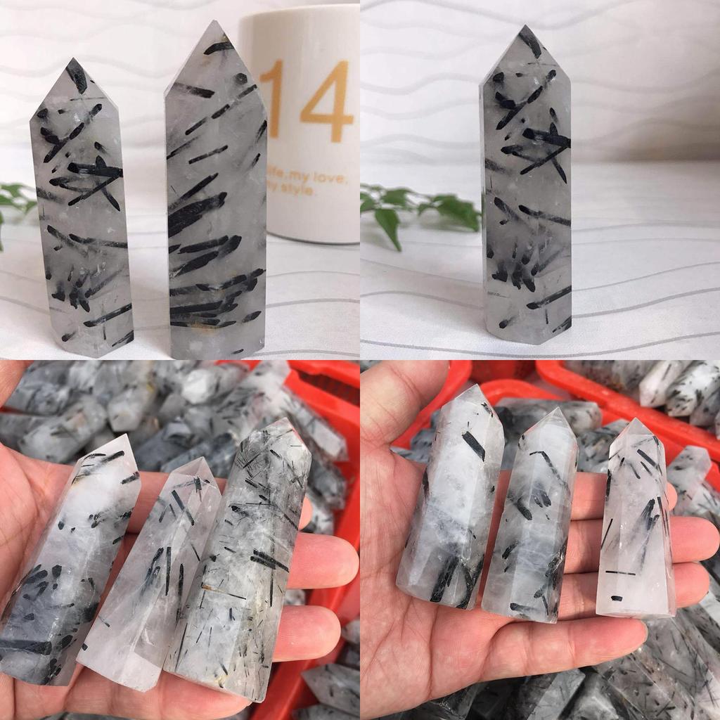 Unique Natural Black Tourmaline Crystal Obelisk Quartz Point Healing Decor Perfect For Spiritual Growth