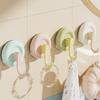 4pcs Colorful Wall Hanger Punch-free Door Hooks Waterproof Vacuum Suction Cup Hook  Bathroom