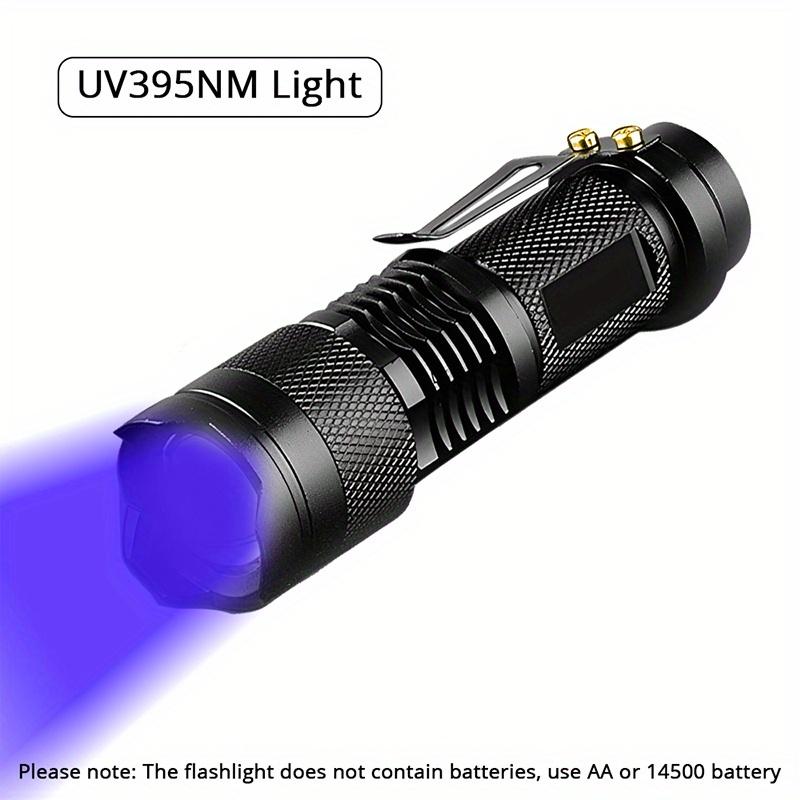 UV Powerful LED Flashlight 395nm Ultraviolet Torch Aluminium Alloy Purple Light Waterproof Self Defense Marker Checker Detector