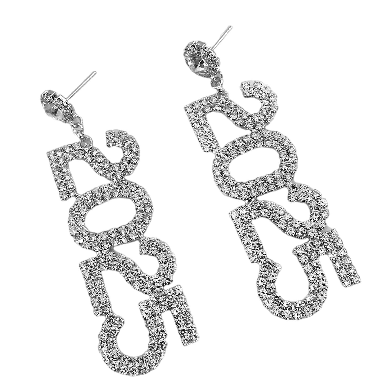 

Элегантные серьги-подвески 2025 года, ювелирные аксессуары для женщин со стразами, домашний акцент и уникальные длинные дизайны серебряный