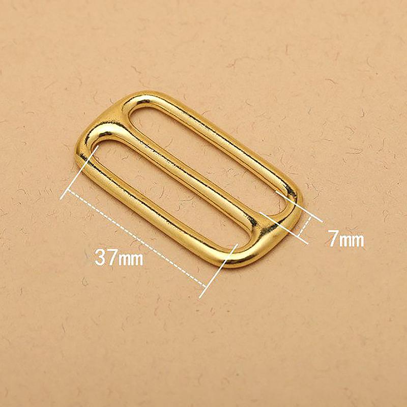Solid Brass Tri Glides Slide Buckle Rectangle/Square Adjuster Buckle For Leather Craft Bag Shoulder Strap Belt Webbing