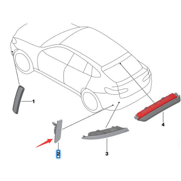 

BMW X4 G02 LCI Left Rear Bumper Reflector Please Inquire