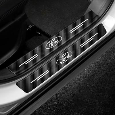 YGV26 For Focus Mondeo Kuga Fiesta MK7 Escort Explore Car Door Sill Carbon Fiber Threshold Trunk Bumper Stickers Protector Strips