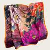 Hangzhou Silk Satin Brocade Scarf 110x110: Versatile Large Silk Feel Shawl for Air Conditioning
