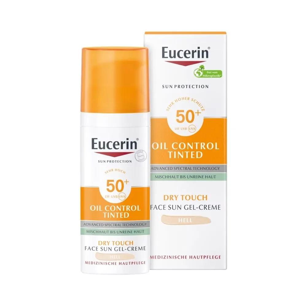 Eucerin Oil Control Tinted Face Sun Gel-Cream Light Shade LSF50+ 50ml