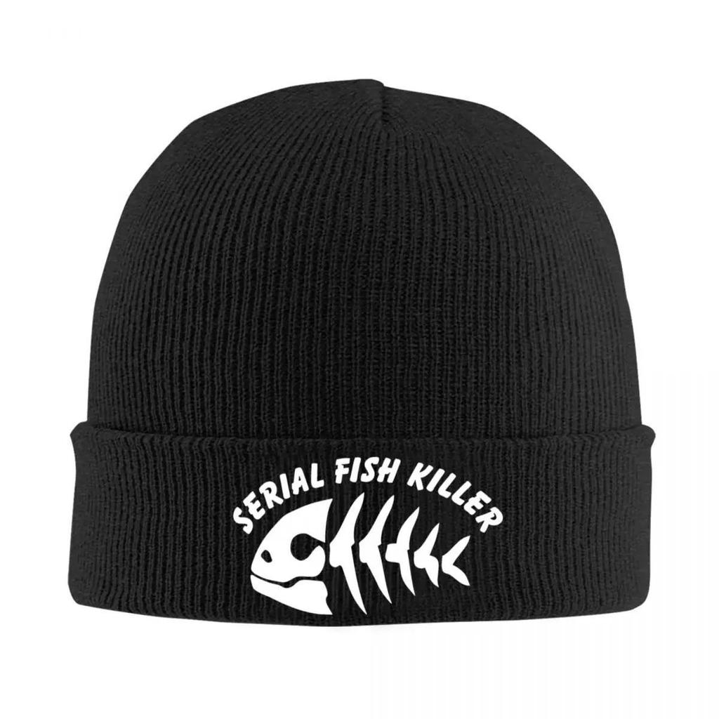 Fishing Lover Serial Fish Killer Knitted Hat Beanie Winter Hats Warm Hip Hop Cap for Men Women
