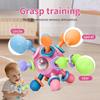 Chewable Baby Sensory Ball Soft Silicone Montessori Hand Grip Toy for 6+ Months Infant Teething Relief Home Play Use