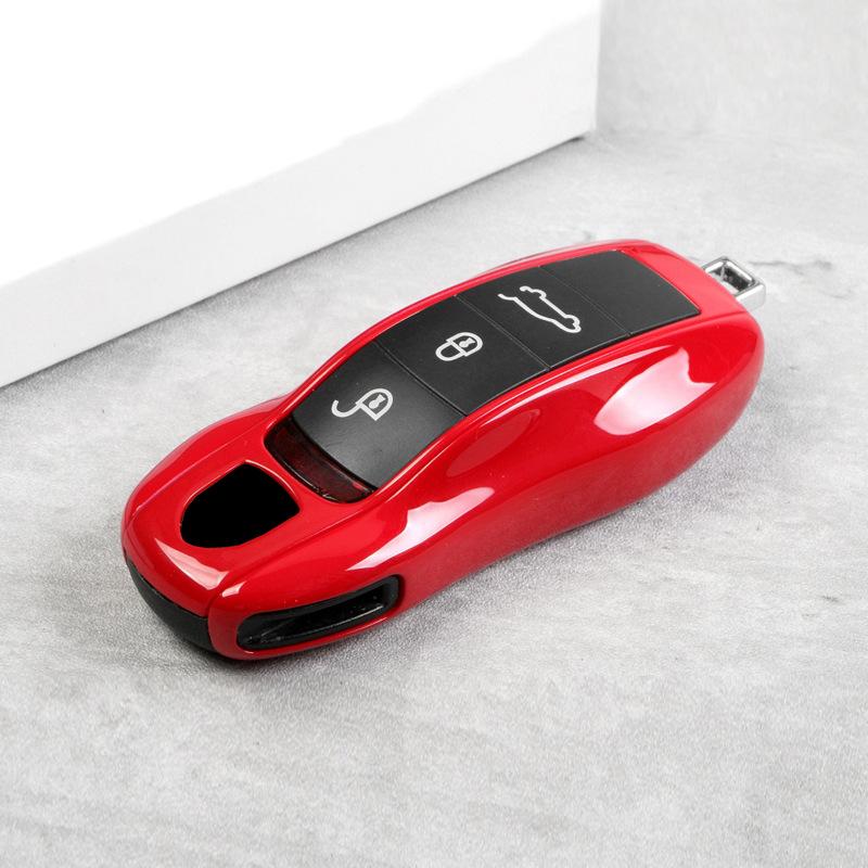 For Porsche Key Case Cayenne Macan 911 Paramela 718/Taycan Rouge