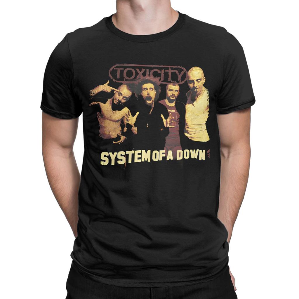 Rock System of a Downs Toxicity T Shirt Unisex Cotton Tops Funny System of a Down  O-neck Short Sleeve