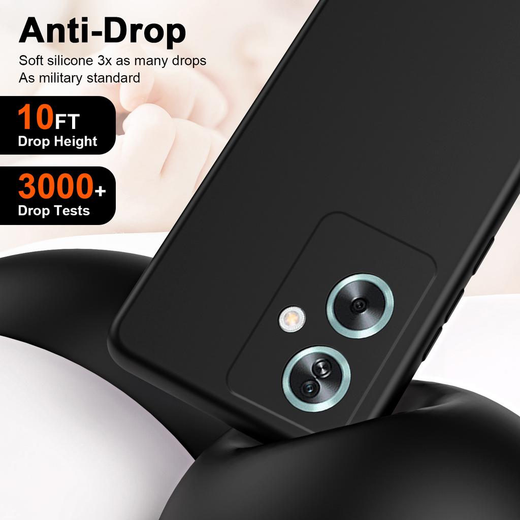 For Oppo A79 5G/A2 5G Case 2.2mm Rubberized TPU Protective Phone Cover