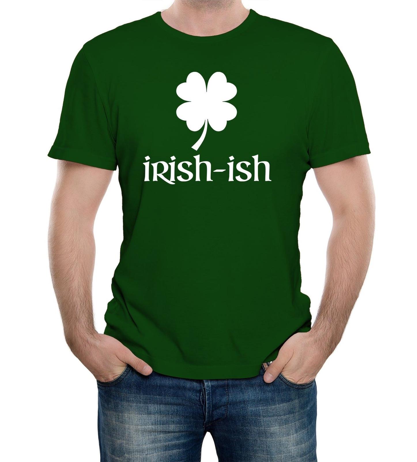 Mens Irish-Ish St Patricks Day Clover T-Shirt Mens Womens Tees Top St Patricks Day Ireland 4XL