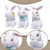 3x Easter Bunny Figurines Statues Art Desktop Ornament Decorations Animal Sculptures for Home